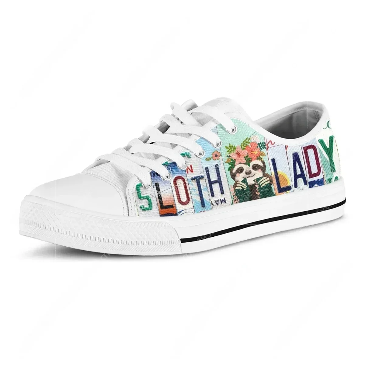 Women'S Shoes Size 12 - License Plate Sloth Lady Cute Women