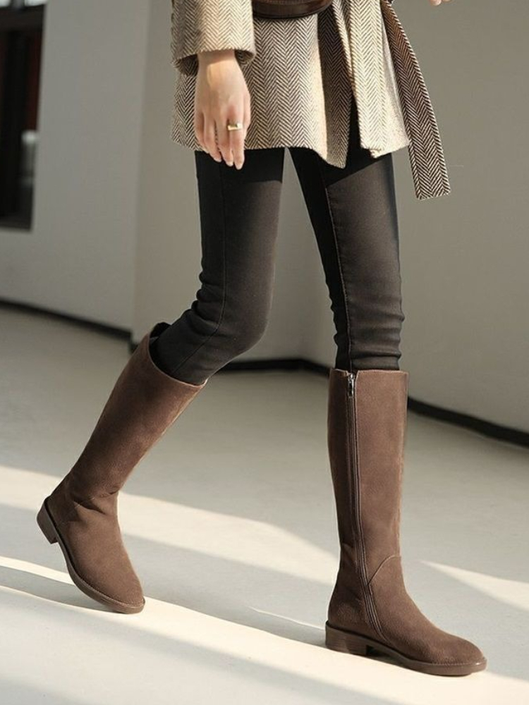 Women Shoes Sale - New in Zipper Warm Suede Ladies