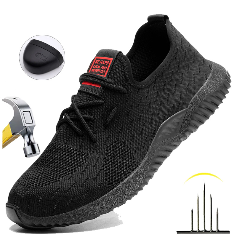 Women Shoes Sale - Mens Safety Shoes Breathable Steel Toe