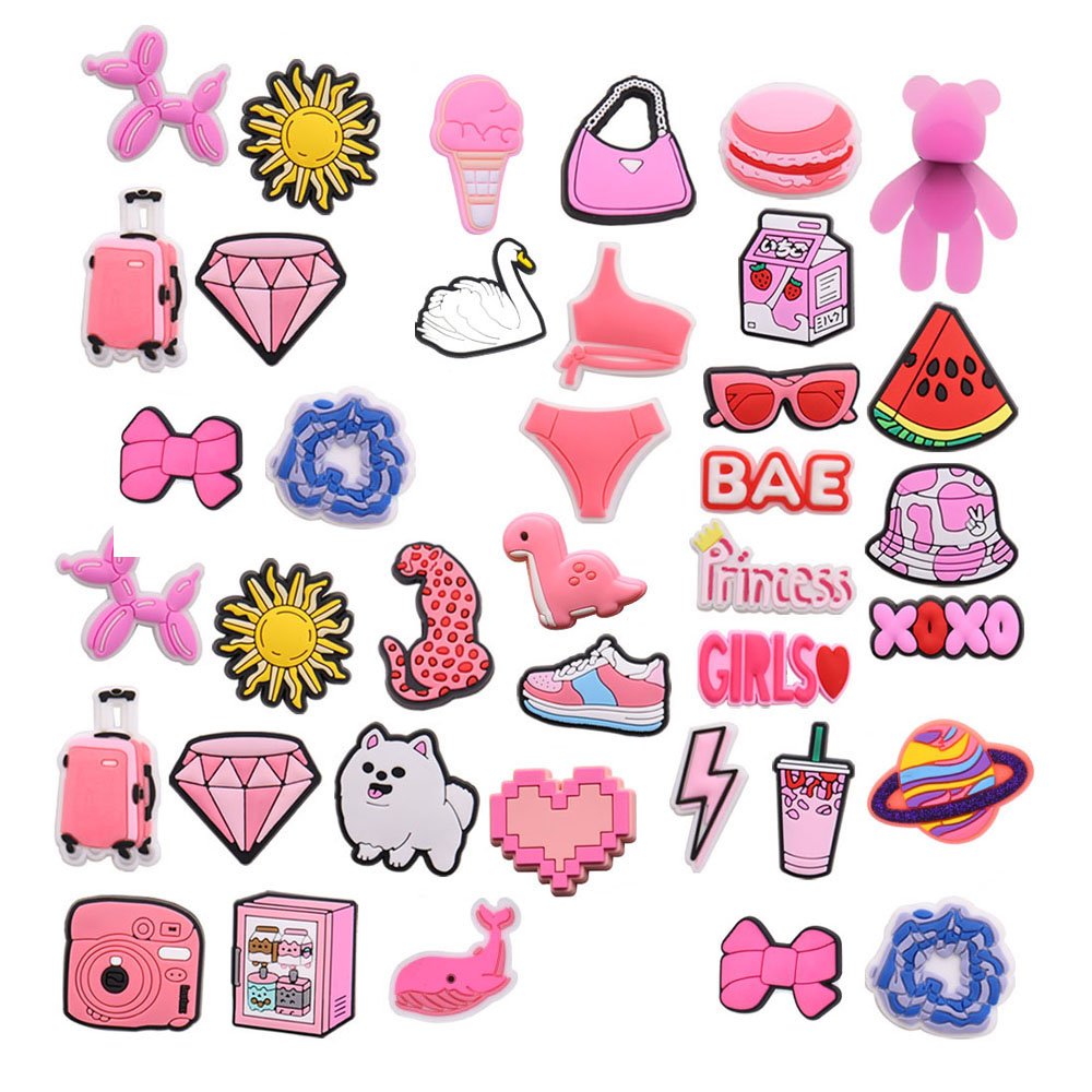 Women'S Shoes Crocs - Pink Hat Bag Shoe Charms for