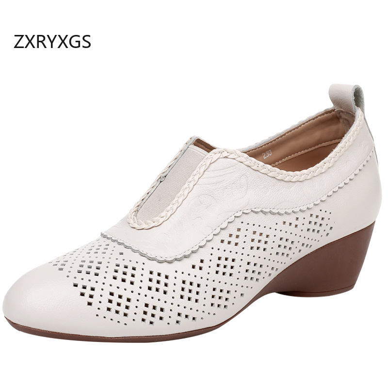 ZXRYXGS Top Layer Cowhide Holl - огляд і ціна Women Shoes Size 4 In Cm