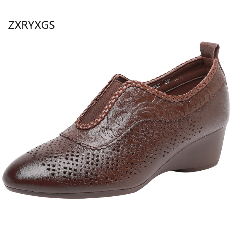 ZXRYXGS Top Layer Cowhide Holl - огляд і ціна Women Shoes Size 4 In Cm