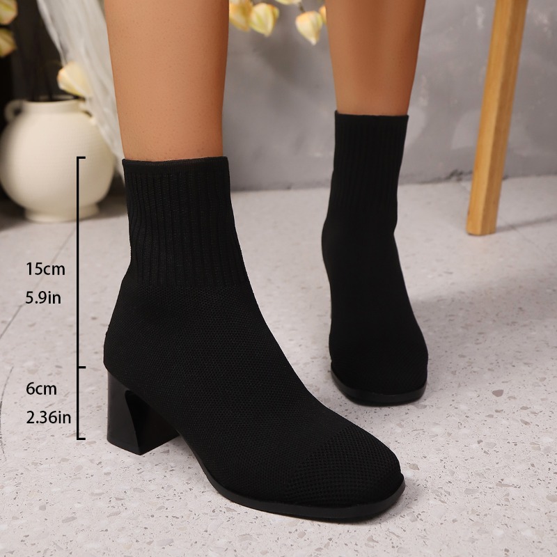 Women's Ankle Boots Knitted He - огляд і ціна Sock Boot Women