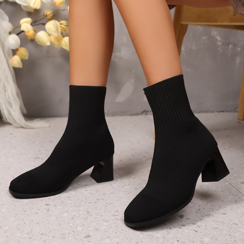 Women's Ankle Boots Knitted He - огляд і ціна Sock Boot Women