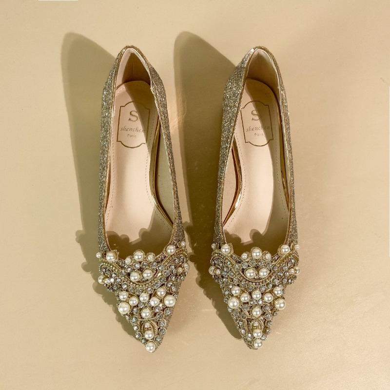 High-end Rhinestone Block Heel - огляд і ціна Slingback Pumps Women
