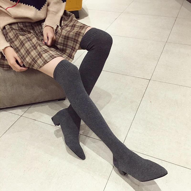Black Low Heel Shoes Woman Str - огляд і ціна Sock Boot Women
