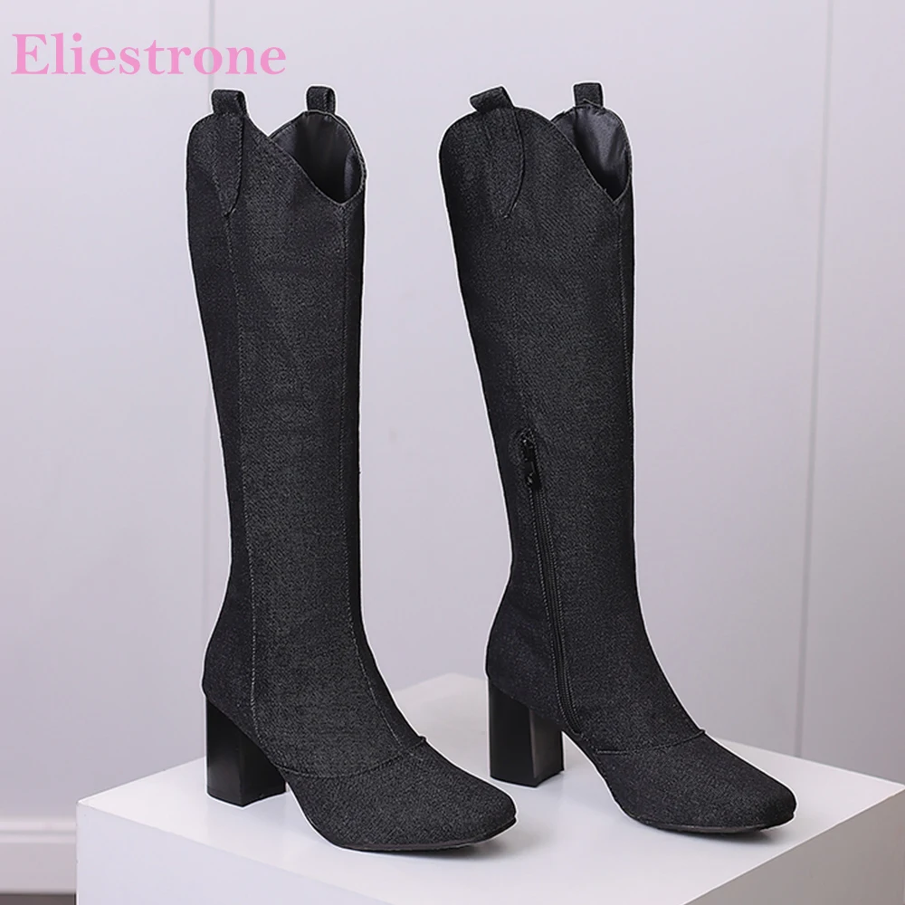 New Winter Black Blue Women Kn - огляд і ціна Women'S Shoes Size 12