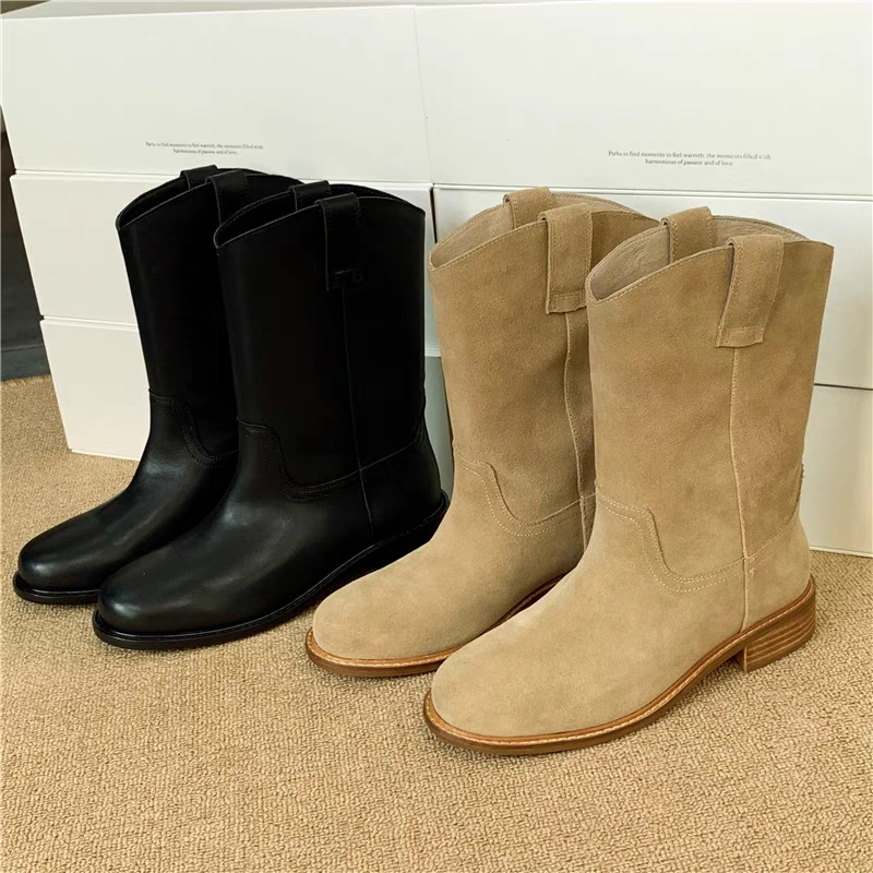 Short boots retro round toe fl - огляд і ціна Sock Boot Women