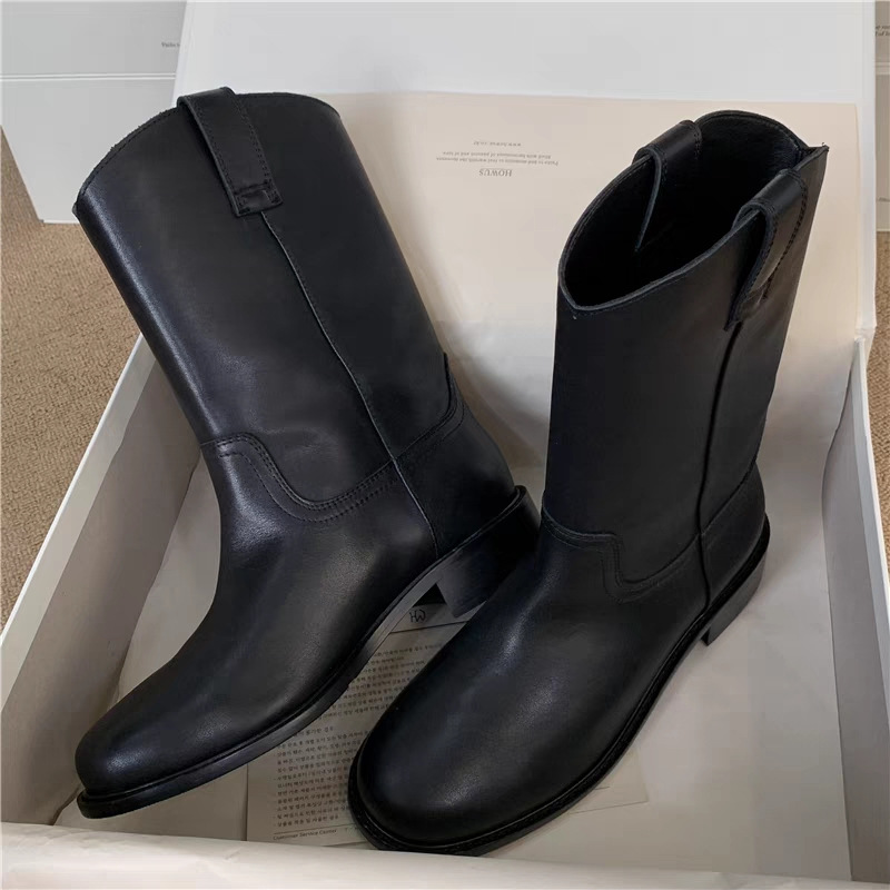 Short boots retro round toe fl - огляд і ціна Sock Boot Women