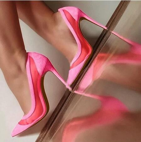 Sexy Nude Pink Black Suede Mes - огляд і ціна Women'S Shoes Size 12