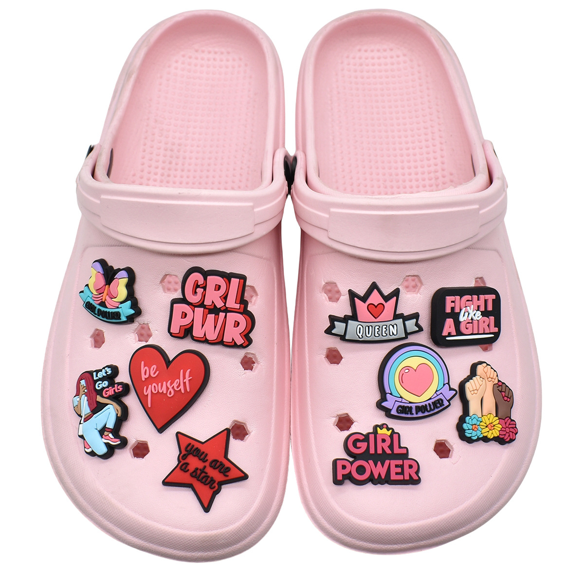 Cute Pink Power Shoe Charms De - огляд і ціна Women'S Shoes Crocs