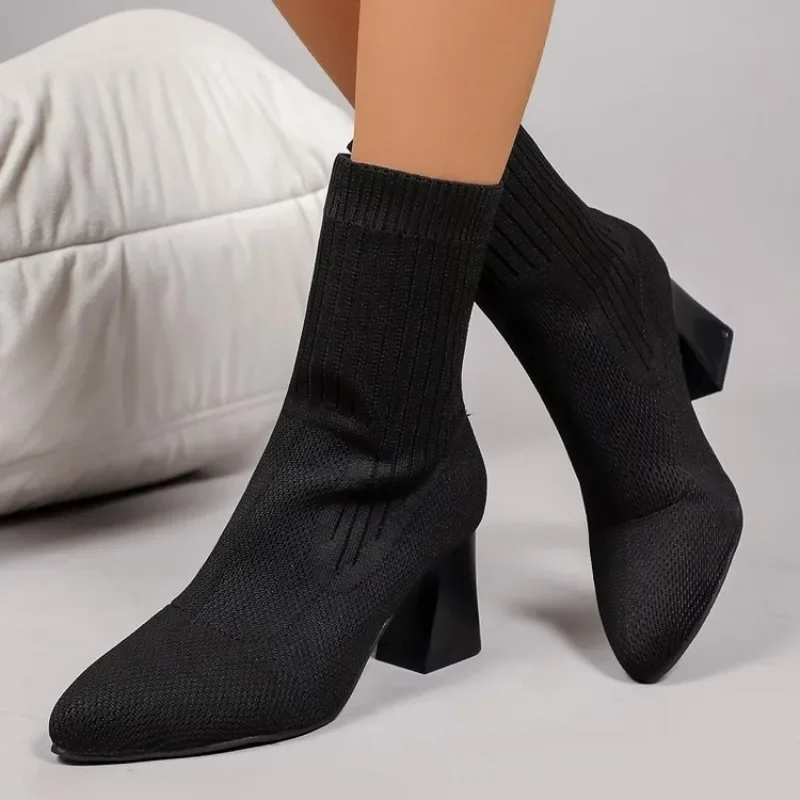 Fashion Ladies Knitted Sock An - огляд і ціна Sock Boot Women
