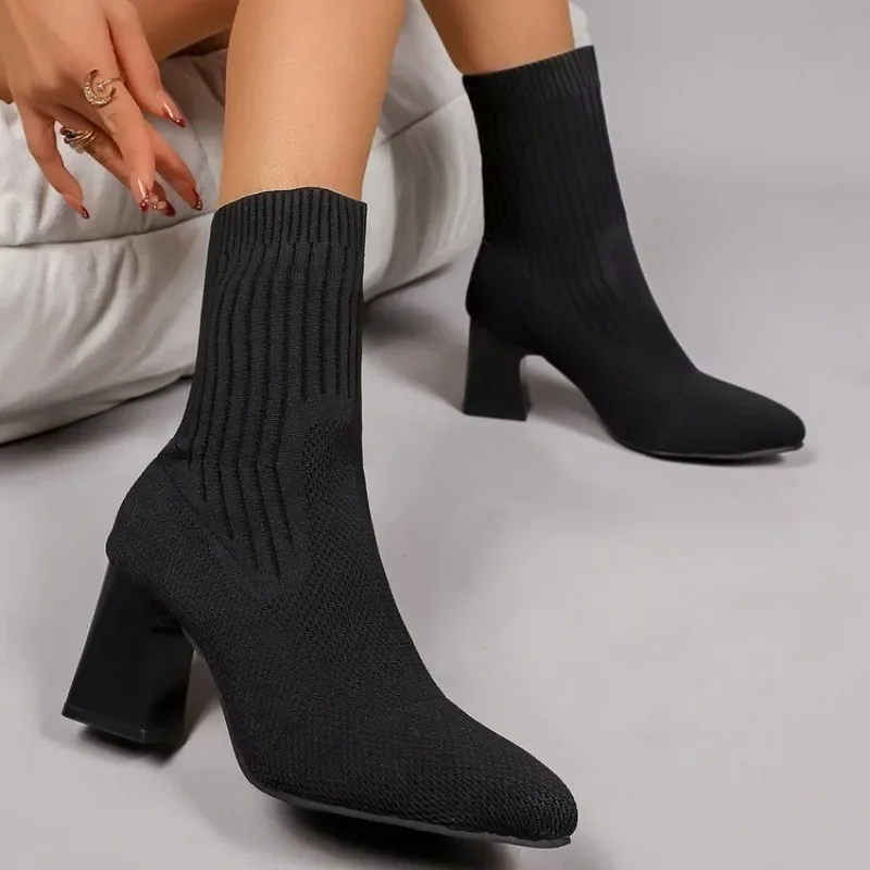 Fashion Ladies Knitted Sock An - огляд і ціна Sock Boot Women