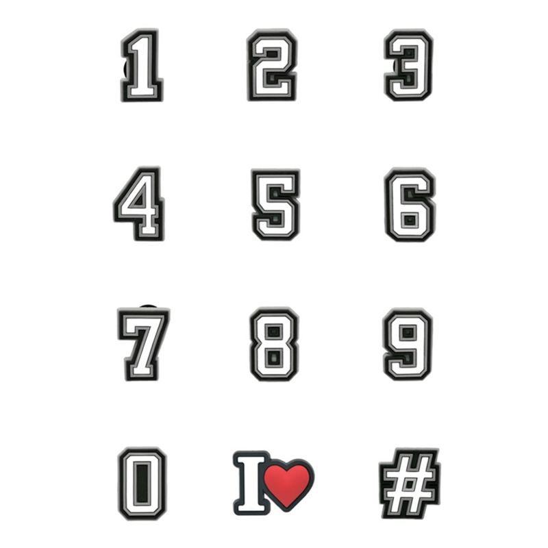 1pcs PVC Number Shoe Charms fo - огляд і ціна Women'S Shoes Crocs
